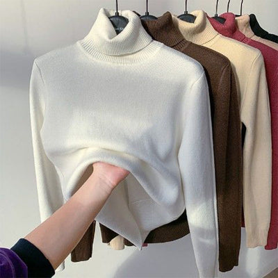 Damen Rollkragen-Pullover aus reiner Alpakawolle - Extra Warm & Weich