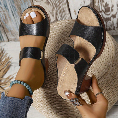 Velonza™ – Damen Plateau Sandalen mit Stabiler Ferse & Optimalem Komfort