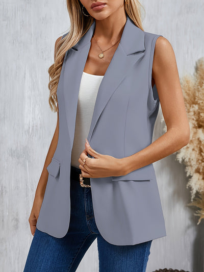 Vestara™ – Elegante ärmellose Damen Weste mit stilvollem Revers