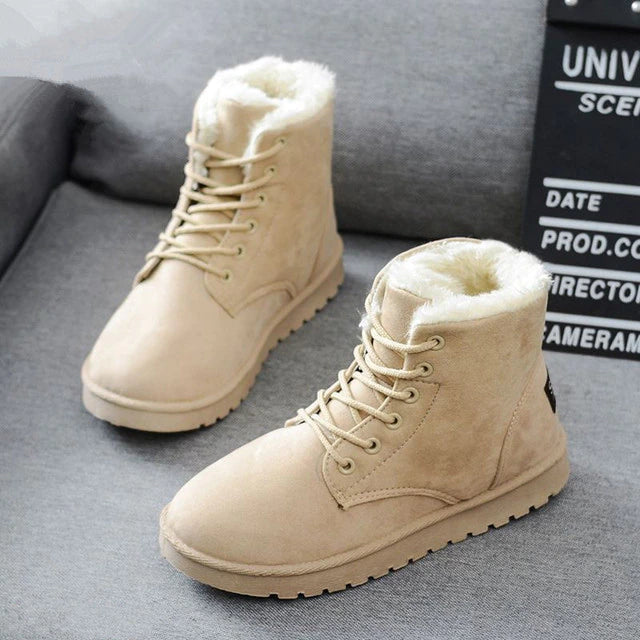 Warme Winter Knöchel Stiefel Mit Fell Für Damen | Perfekt für Outdoor-Aktivitäten