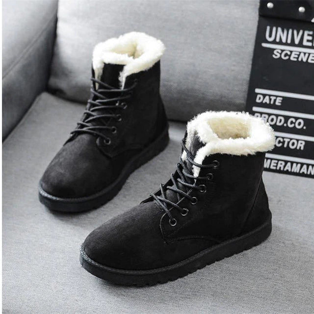 Warme Winter Knöchel Stiefel Mit Fell Für Damen | Perfekt für Outdoor-Aktivitäten