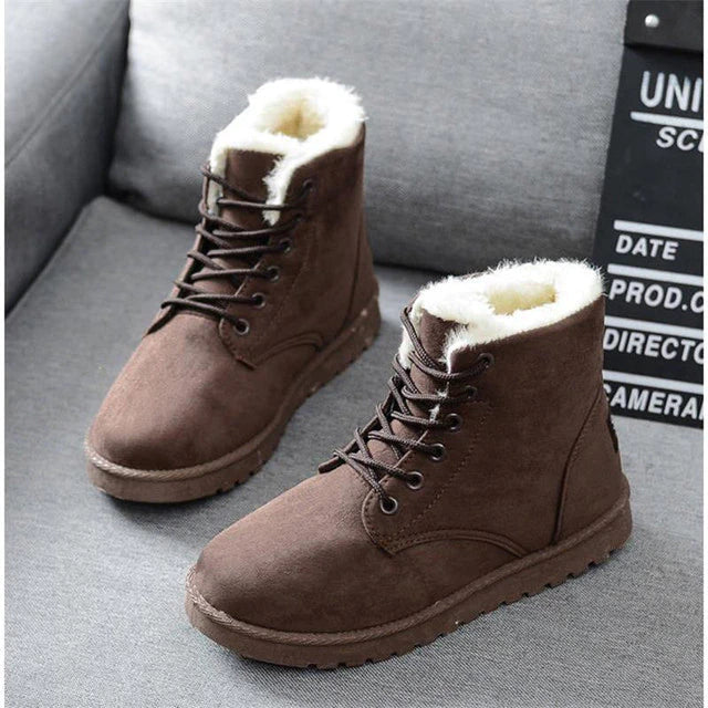 Warme Winter Knöchel Stiefel Mit Fell Für Damen | Perfekt für Outdoor-Aktivitäten