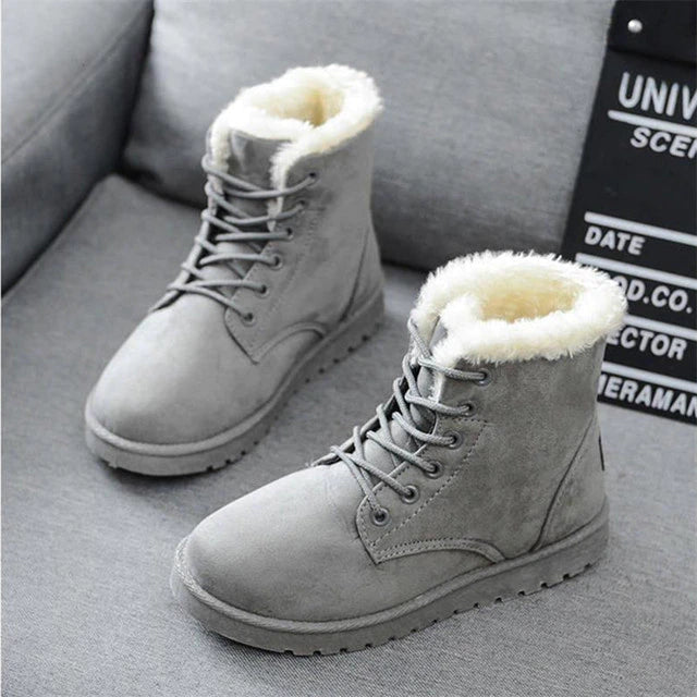 Warme Winter Knöchel Stiefel Mit Fell Für Damen | Perfekt für Outdoor-Aktivitäten