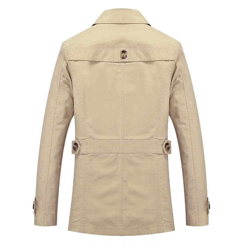 Herren Wollmantel in Premium-Qualität - Eleganter Doppelreiher Wintermantel