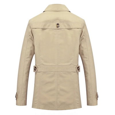 Herren Wollmantel in Premium-Qualität - Eleganter Doppelreiher Wintermantel