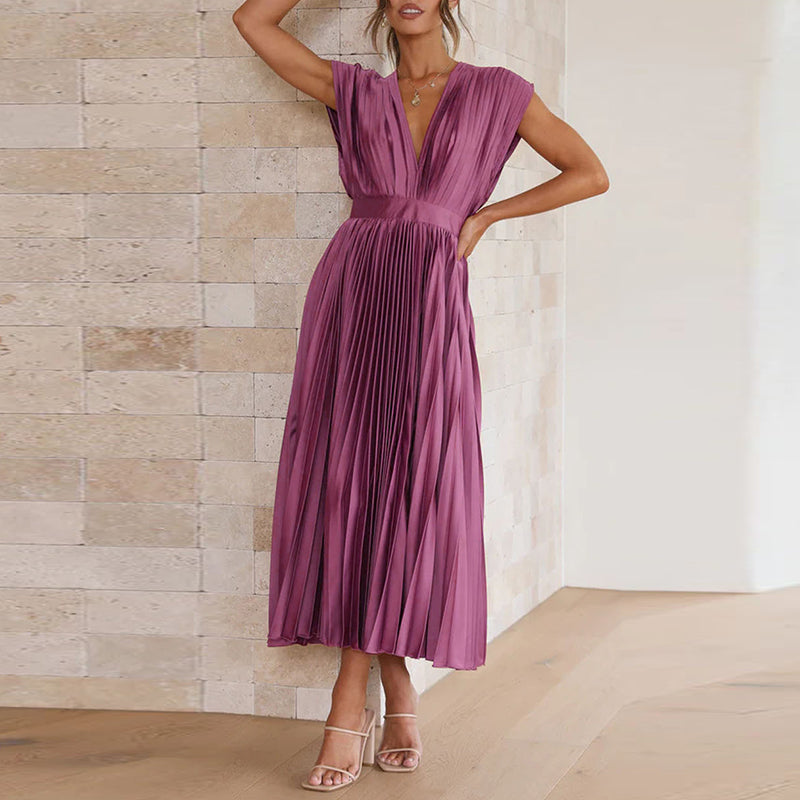 Vivara™ – Damen Kleid mit V-Ausschnitt