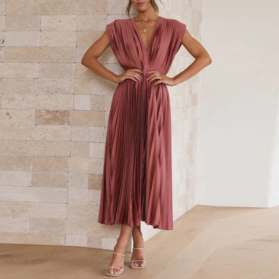 Vivara™ – Damen Kleid mit V-Ausschnitt