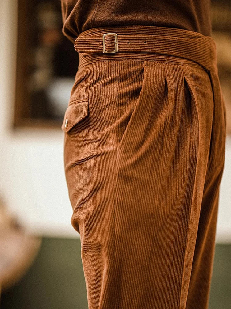 Herren Vintage Cord Hose im Retro-Schnitt