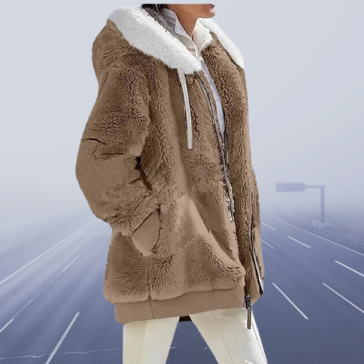 Damen Oversized Teddyjacke | Kuschelig & Warm | Wintermantel