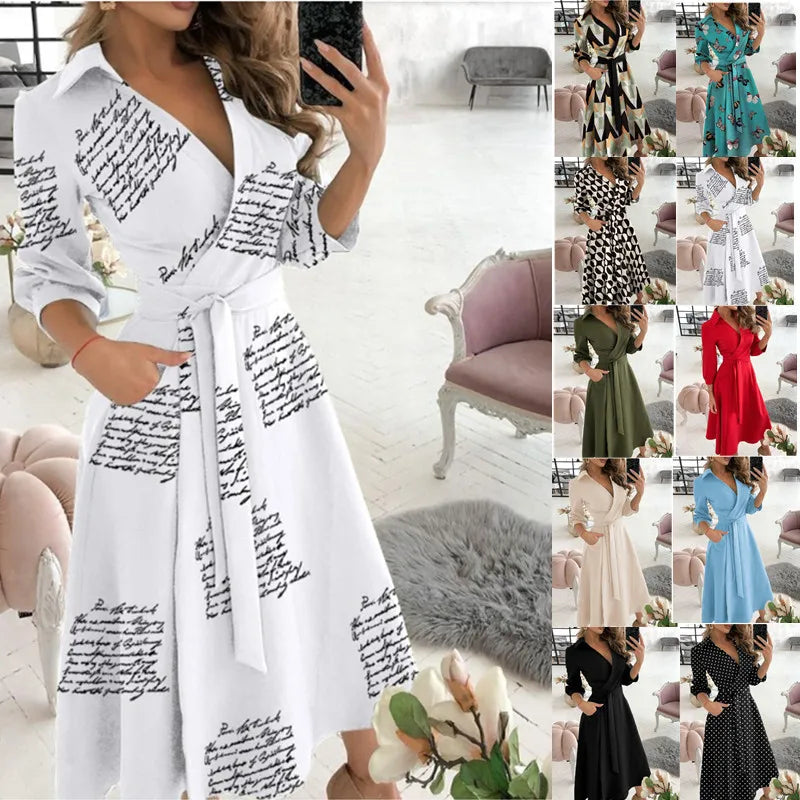 Damen Wickelkleid mit Riemen - Eleganter Schnitt, Vielseitig Tragbar