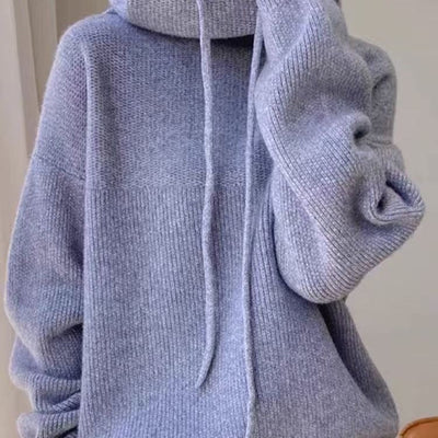 Strick-Hoodie mit Relaxed Fit | Lockerer Rollkragen | Lässige Eleganz