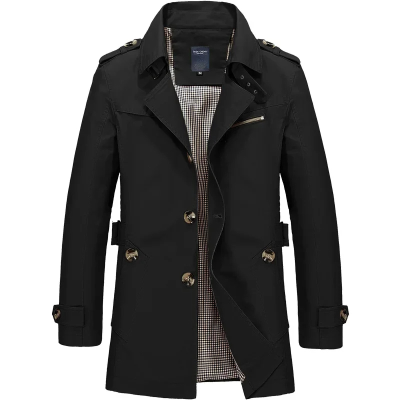 Herren Wollmantel in Premium-Qualität - Eleganter Doppelreiher Wintermantel