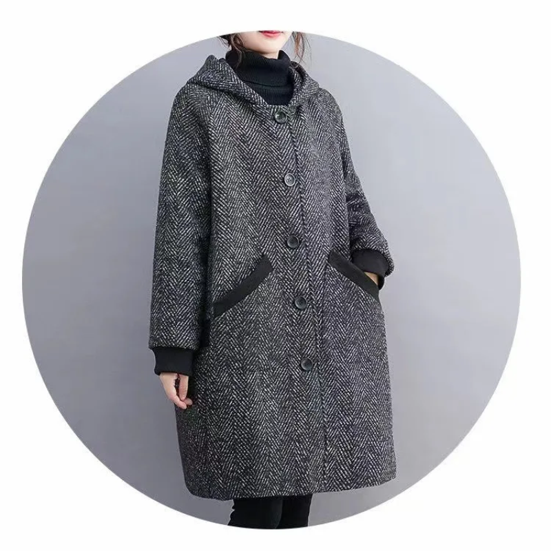 Damen Wintermantel mit Kapuze - Bequem, Warm und Stylish