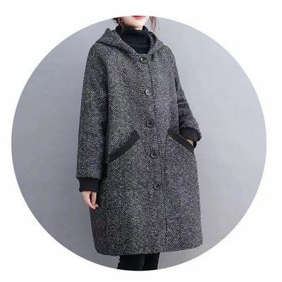 Damen Wintermantel mit Kapuze - Bequem, Warm und Stylish