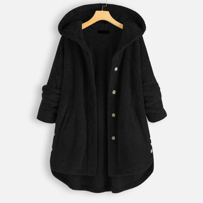 Damen Winter Wendejacke mit Kapuze - Warmes Fleece