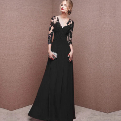 Damen Elegantes Abendkleid Lang | Maxikleid für festliche Anlässe