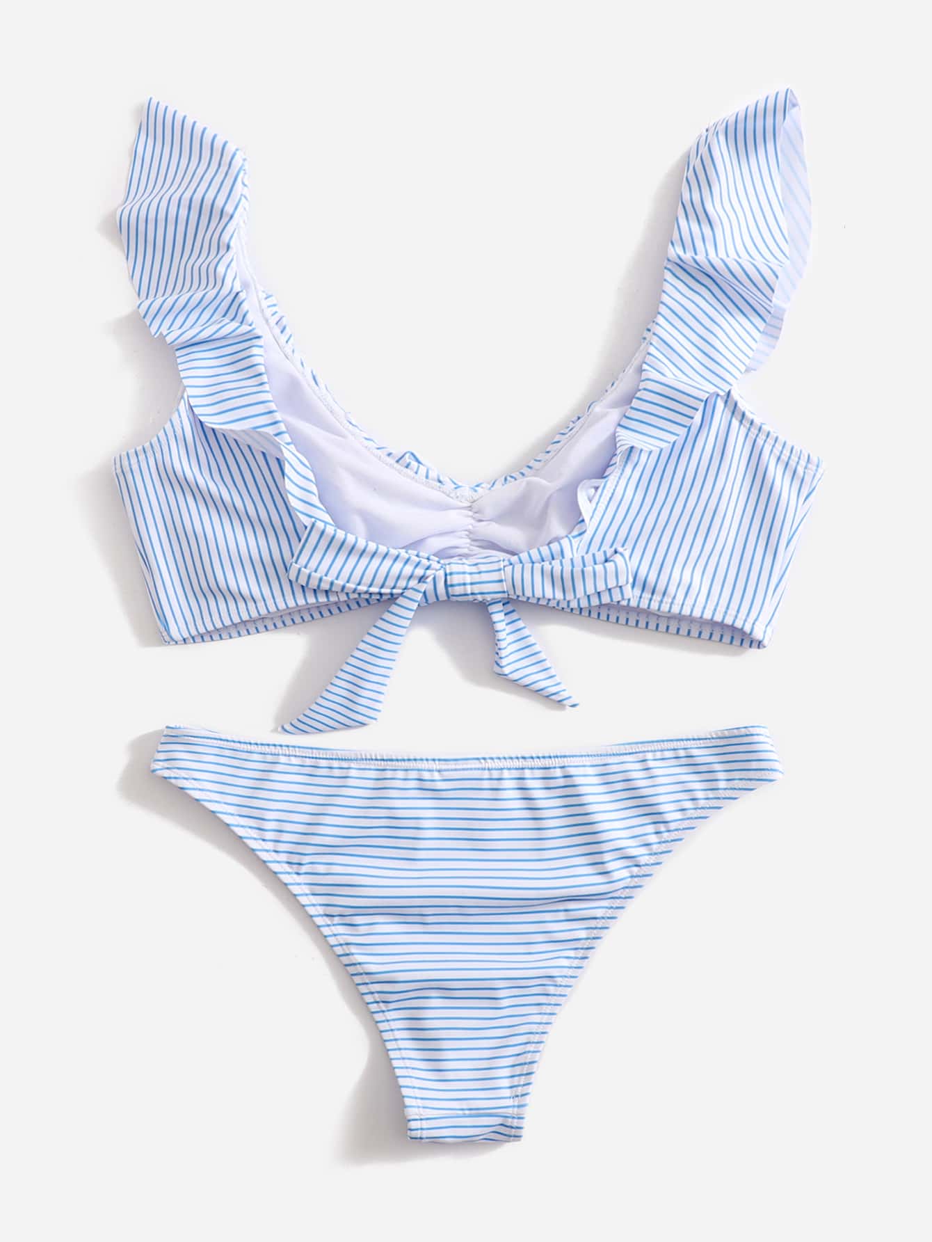 Gestreiftes Sommer Bikini Set für Damen mit maritimem Design