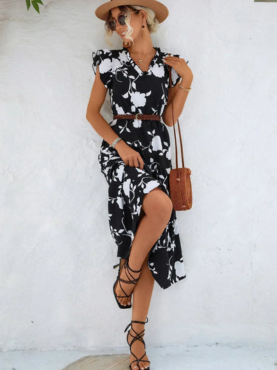 Yoselin® | Elegantes Sommerkleid mit Blumendruck