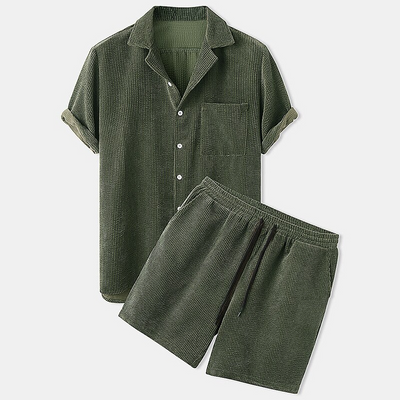 Herren Kurzes Samt Loungewear Set Premium Komfort