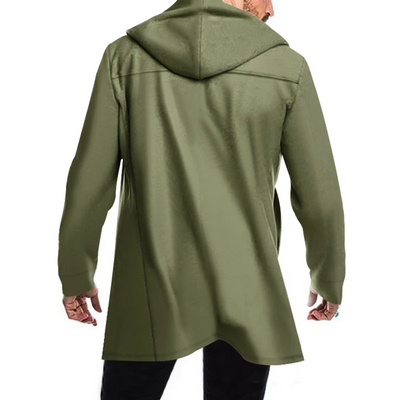 Herren Wollmantel Mit Kapuze - Doppelreihig Warm & Elegant