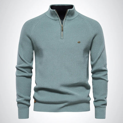 ZipCrest™ – Eleganter Half Zip Pullover Herren aus Baumwolle