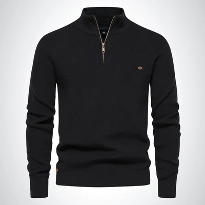 ZipCrest™ – Eleganter Half Zip Pullover Herren aus Baumwolle