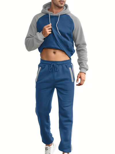 Klassischer Vollständiger Reißverschluss Langarm Hoodie Und Jogginghose Trainingsanzug Für Herren | Perfekt für Outdoor-Aktivitäten