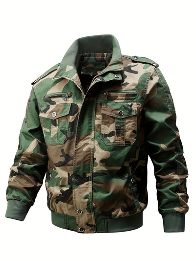Warme Tarn-Piloten-Outdoorjacke Mit Mehreren Taschen Für Herren | Perfekt für Outdoor-Aktivitäten