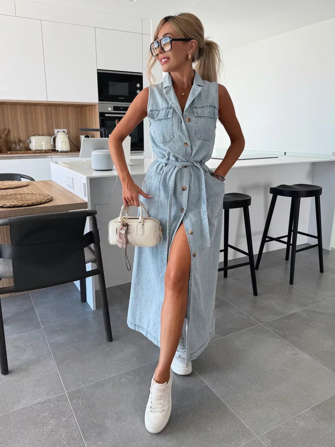 Isabelle | Maxi-Jeanskleid