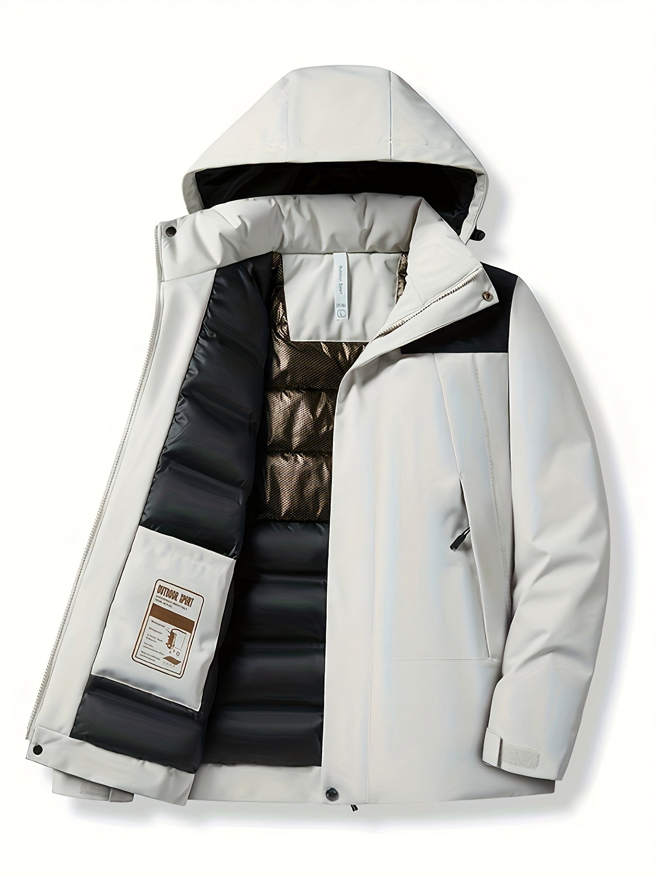 Elegante Wasserdichte Fleece Winterjacke mit Kapuze für Damen | Perfekt für Outdoor-Aktivitäten