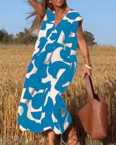 Camillechic™ – Damen Kleid Hochzeitsgast Mit Elegantem V-Ausschnitt