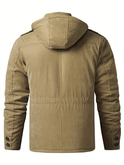 Warme Baumwoll-Cargo Mit Taschen Winterjacke Für Herren | Perfekt für Outdoor-Aktivitäten