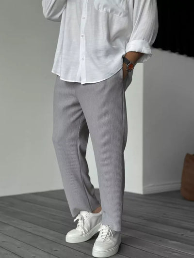 Herren Relaxed Fit Rippenstrick-Hose