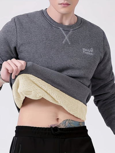 Lässiger einfarbiger Baumwolle Sweatshirt für Männer | Ideal für jeden Tag