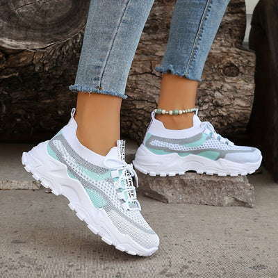 Elegante Colorblock Strick-Sneakers für Damen | Perfekt für Casual Days