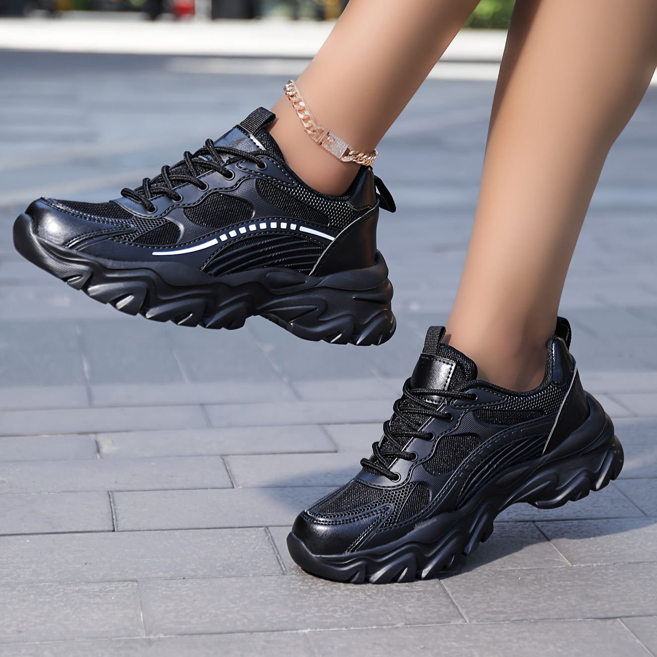 Elegante Damen Plateau-Sneaker aus Atmungsaktivem Mesh | Ideal für den Alltag