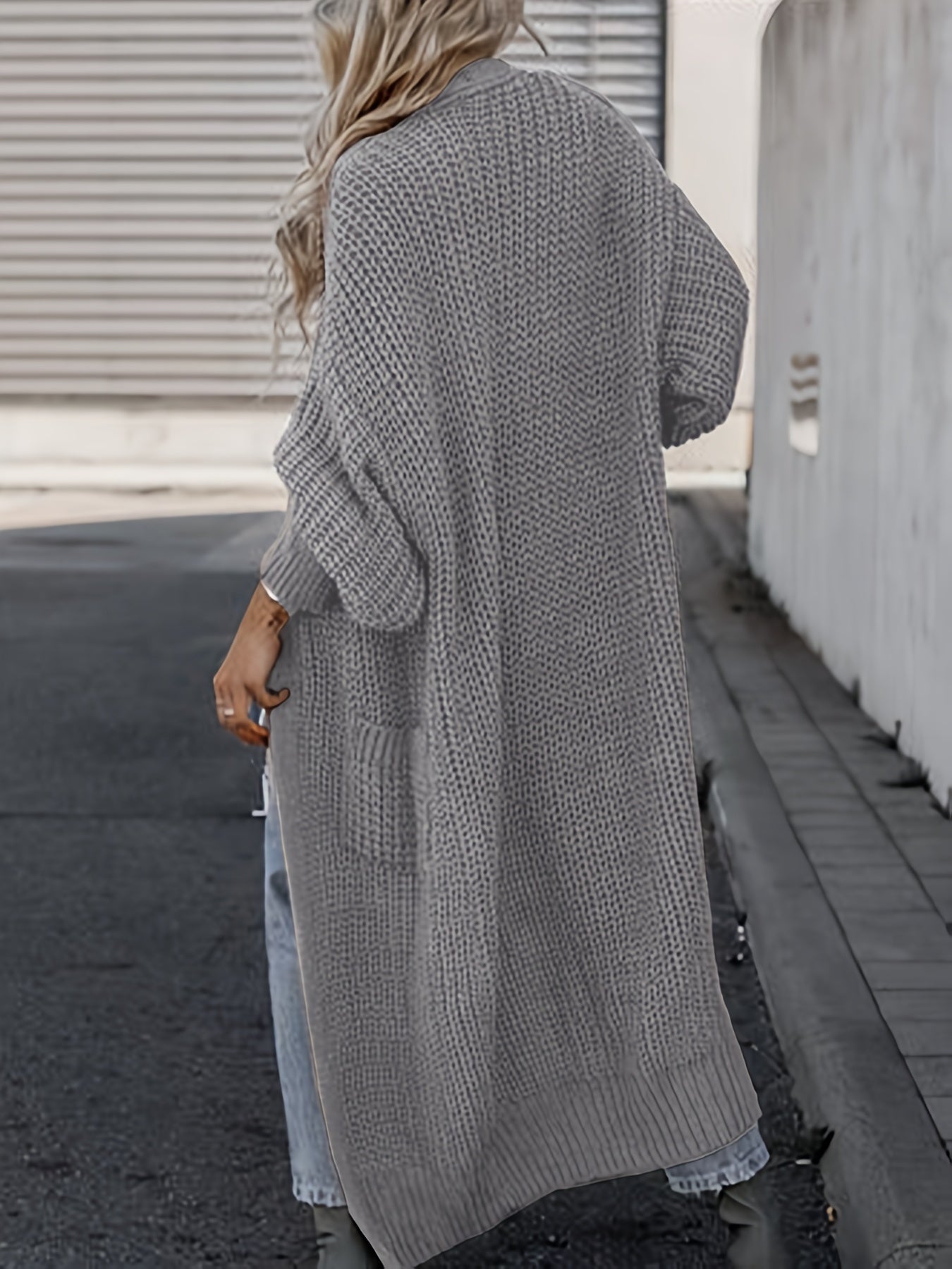 Lässiger Strickcardigan mit Taschen aus Wolle für Damen | Perfekt für Alltag