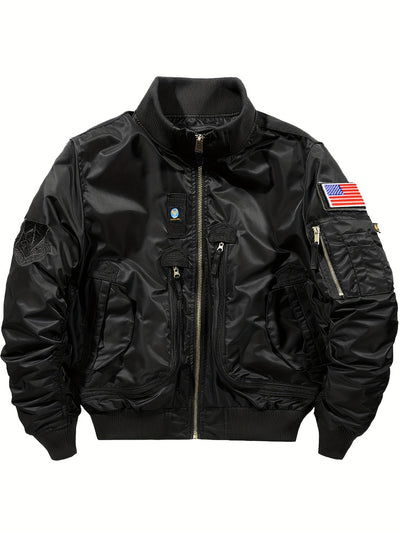 Warme Bomber Taktische Outdoorjacke Mit Stehkragen Für Herren | Perfekt für Outdoor-Aktivitäten