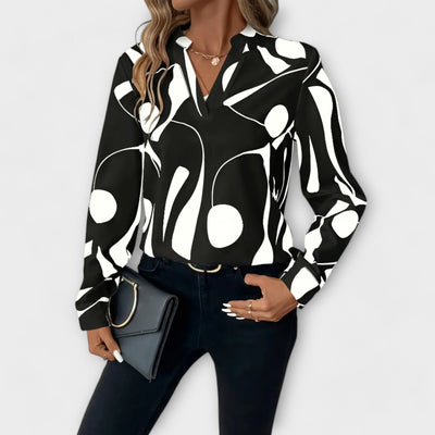Celine | Bluse mit Geo-Design