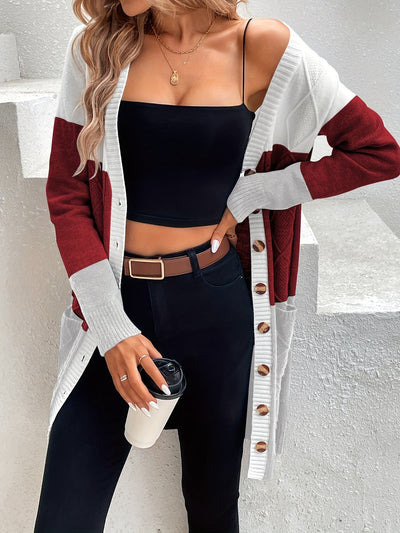 Stilvoller Ein-Knopf Wolle Strickcardigan für Damen | Perfekt für den Alltag