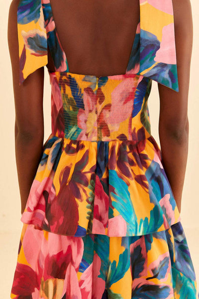 Aaliyah Floral bedrucktes Maxi-Trägerkleid