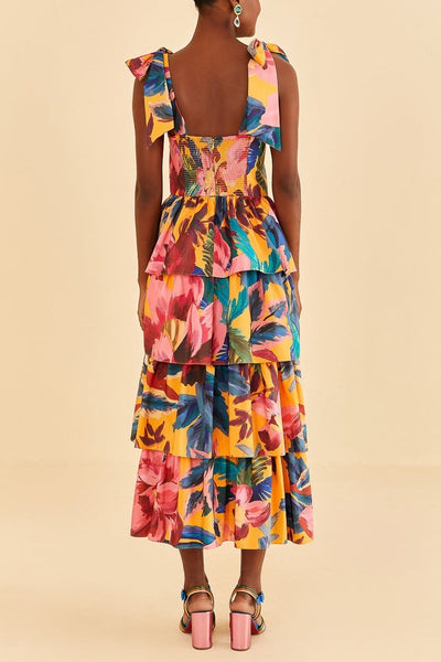 Aaliyah Floral bedrucktes Maxi-Trägerkleid