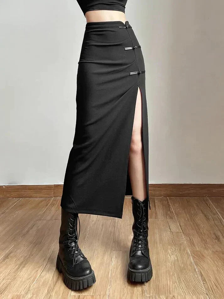 Thiryn - Feminine Raffinesse trifft auf moderne Lässigkeit – mit unserem stylischen Rock mit Schlitz