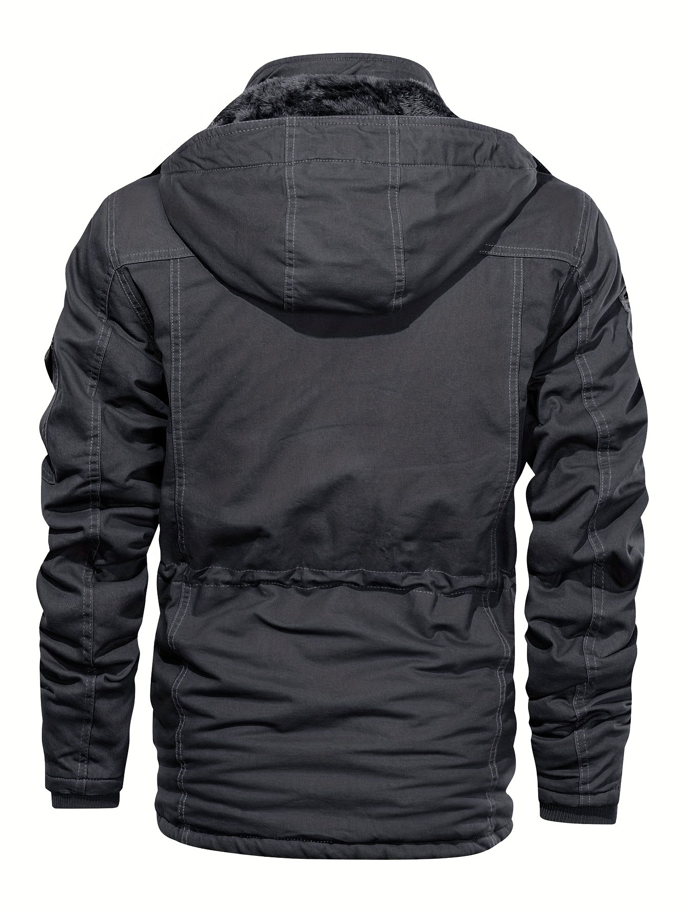 Taktische Warme Fleece Kapuzen-Cargo-Outdoorjacke Für Herren | Perfekt für Outdoor-Aktivitäten