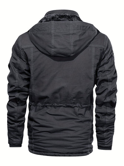 Taktische Warme Fleece Kapuzen-Cargo-Outdoorjacke Für Herren | Perfekt für Outdoor-Aktivitäten