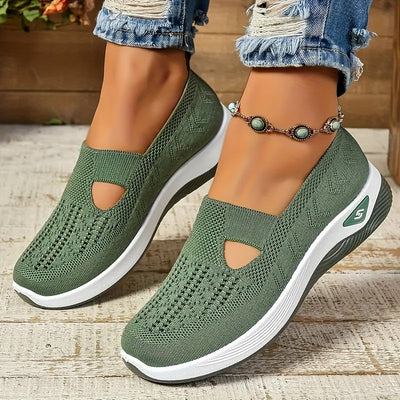 Modische Leichte Strick-Cut-Out Sneaker für Damen | Perfekt für lässige Tage