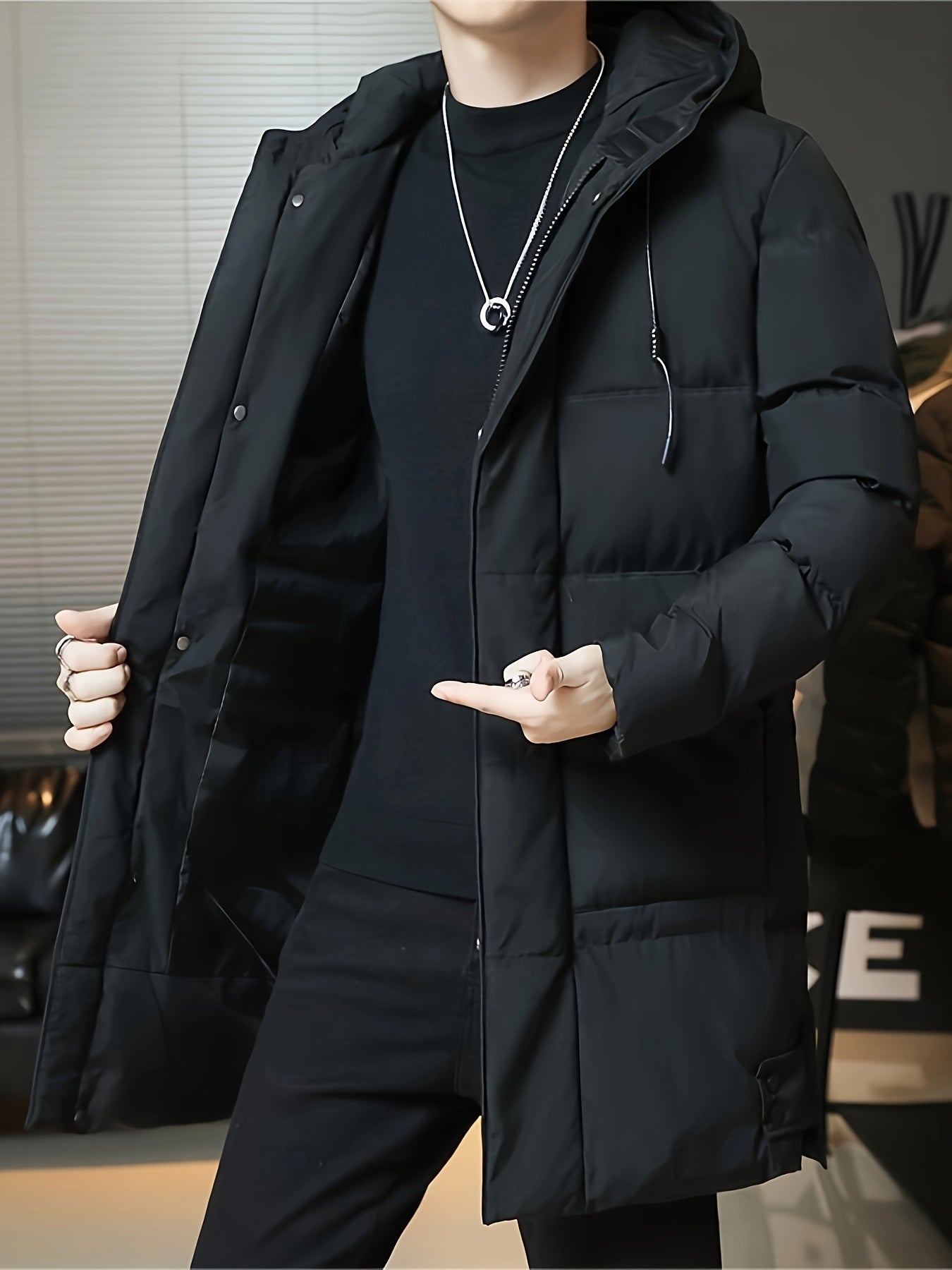 Casual Lange Winter Jacke Für Herren | Perfekt für Outdoor-Aktivitäten