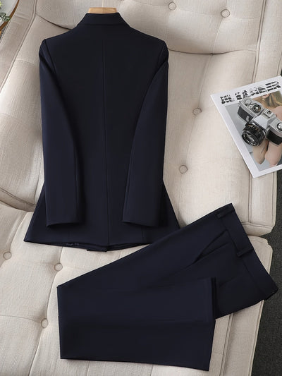 Elegantes Büro-Blazer & Hosen-Outfit-Set Für Damen | Ideal für formelle Anlässe