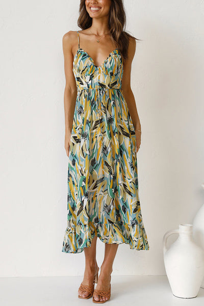 Charity™ – Damen Midikleid Mit Figurschmeichelnder Silhouette & Farbenfrohem Design