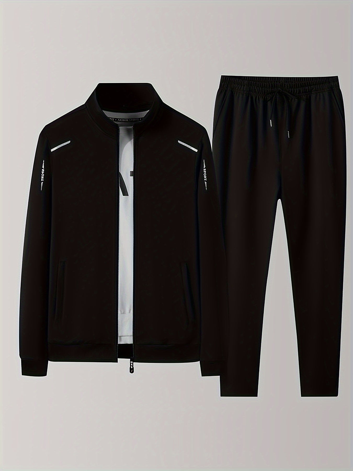 Lässiger klassischer Trainingsanzug mit Full-Zip Hoodie und Jogginghose für Herren | Ideal für Outdoor-Aktivitäten
